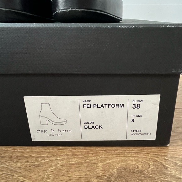 Rag and Bone Fei platform booties in Black - Picture 6 of 6